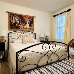 Bed Frame + Memory Foam Mattress $150