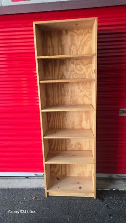Tall Wooden Bookshelf