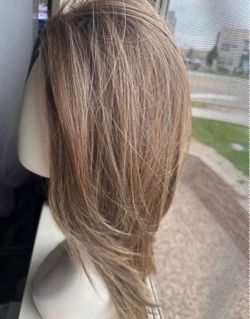 Layered Snow Lace Caramel Wig