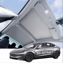 VION Tesla Model 3 Roof Sunshade (2026-2024 Model 3 Highland) – Full Blackout