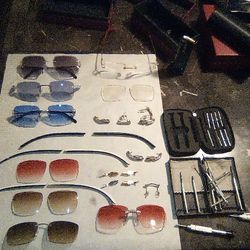 Car Tier Glasses Parts Arms Lenses Bridges Diamonds Screws And More 