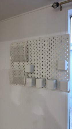 Pegboard with accessories