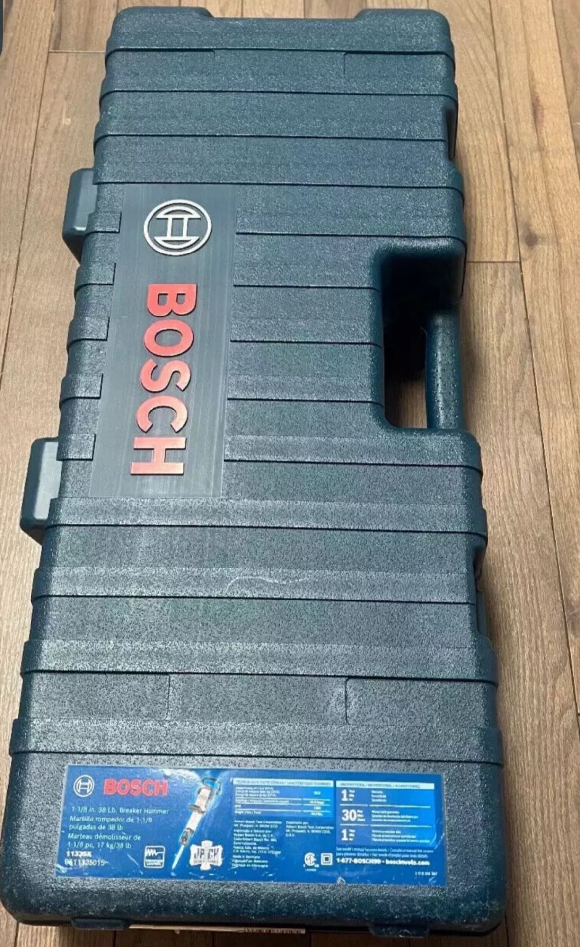 Bosch 15 Amp 1-1/8 in Corded Concrete Elec Hex Breaker Hammer Kit w Case & wheel