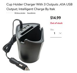 (2) Cup Holder Charger