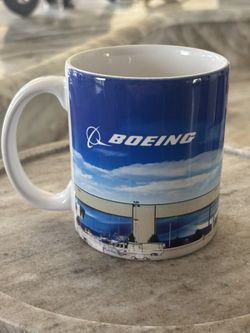 Vintage Boeing Airplane Company Everett Factory Ceramic Coffee /Tea Mug