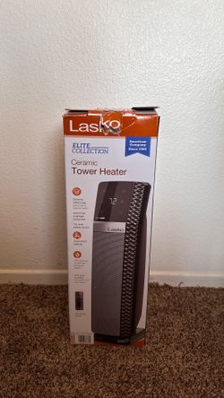 Lasko Heater Elite Collection 1500W Ceramic Tower Space Heater with Tip-Over Switch, CT22445