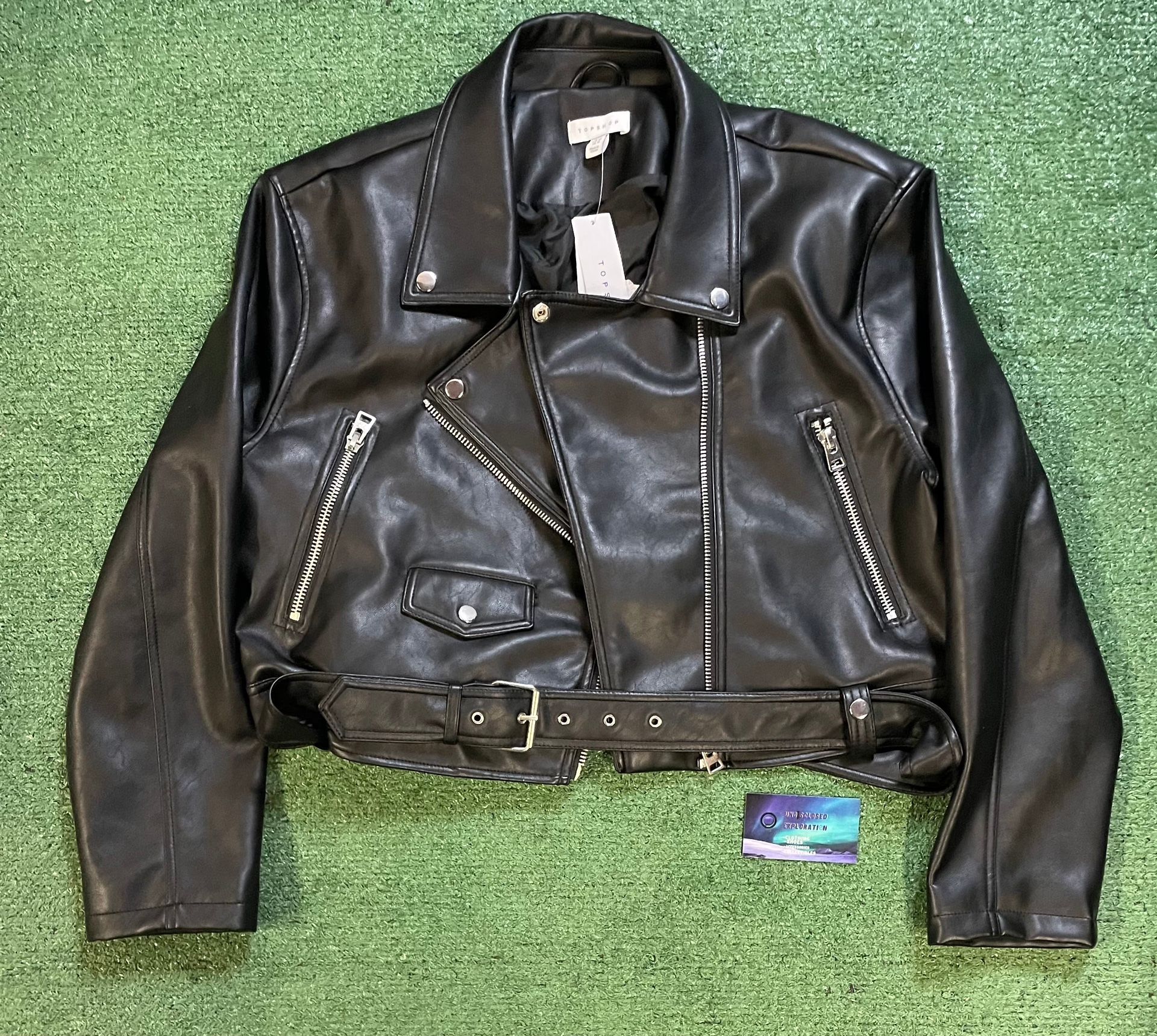 Topshop biker leather jacket