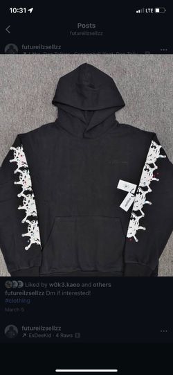 Sp5der hoodie “webs” on sleeve