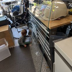 Tempered glass office chair mat 35” x 45” - like new