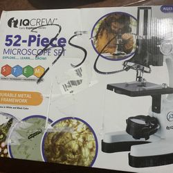 AmScope IQCrew 52pc 120X-1200X Beginner Microscope for Kids 8+ STEM~Missing Bulb