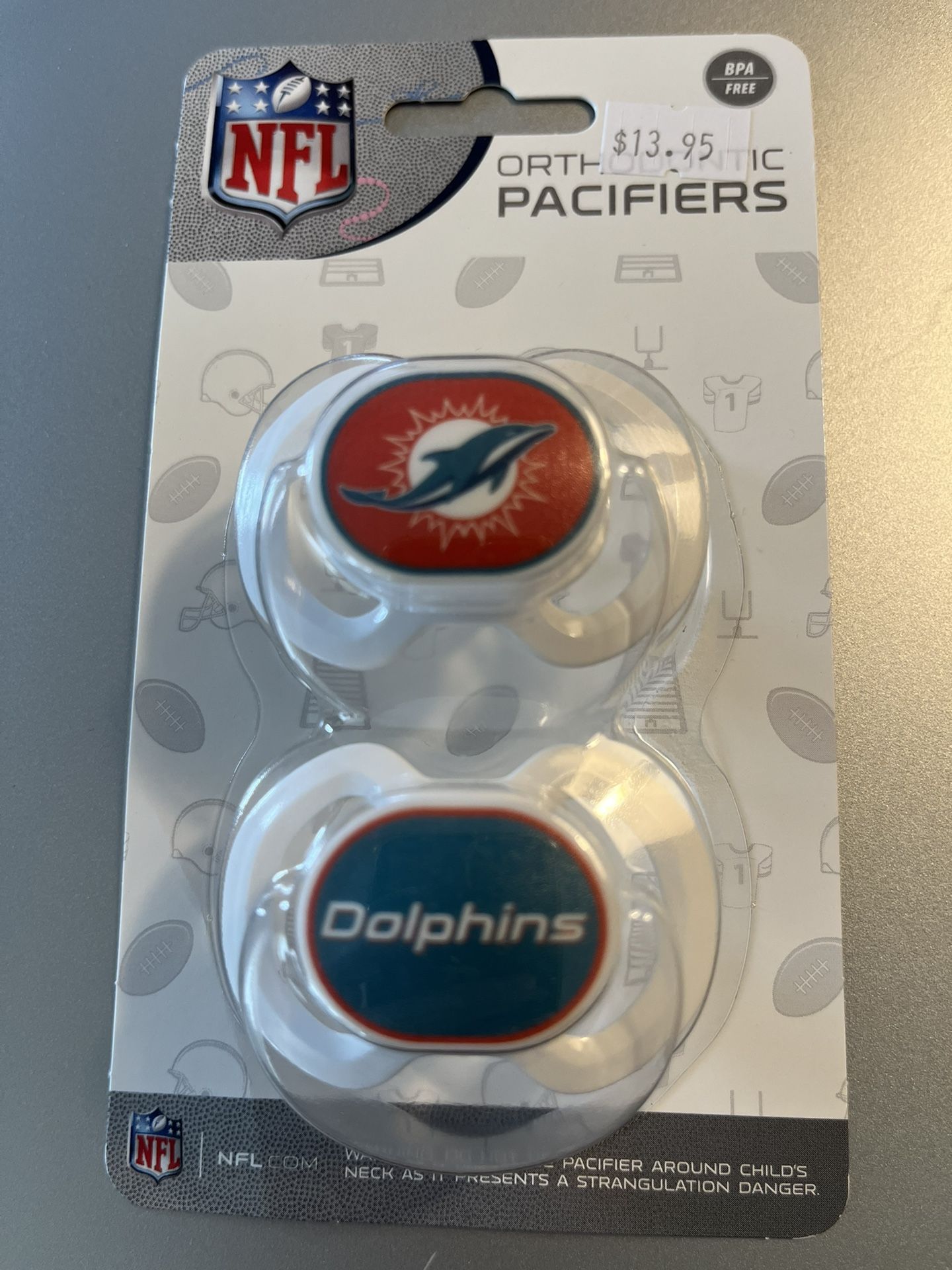 New 2-Pack Pacifiers - Miami Dolphins
