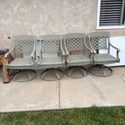 Metal Swivel Patio Chairs