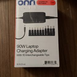 ONN 90w Laptop Charging Adapter With 10 Interchangeable Tips