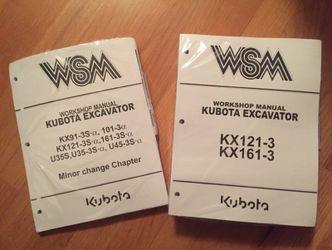 Kubota Kx121-3,Kx161-3 workshop Manuel w/minor revisions chapter