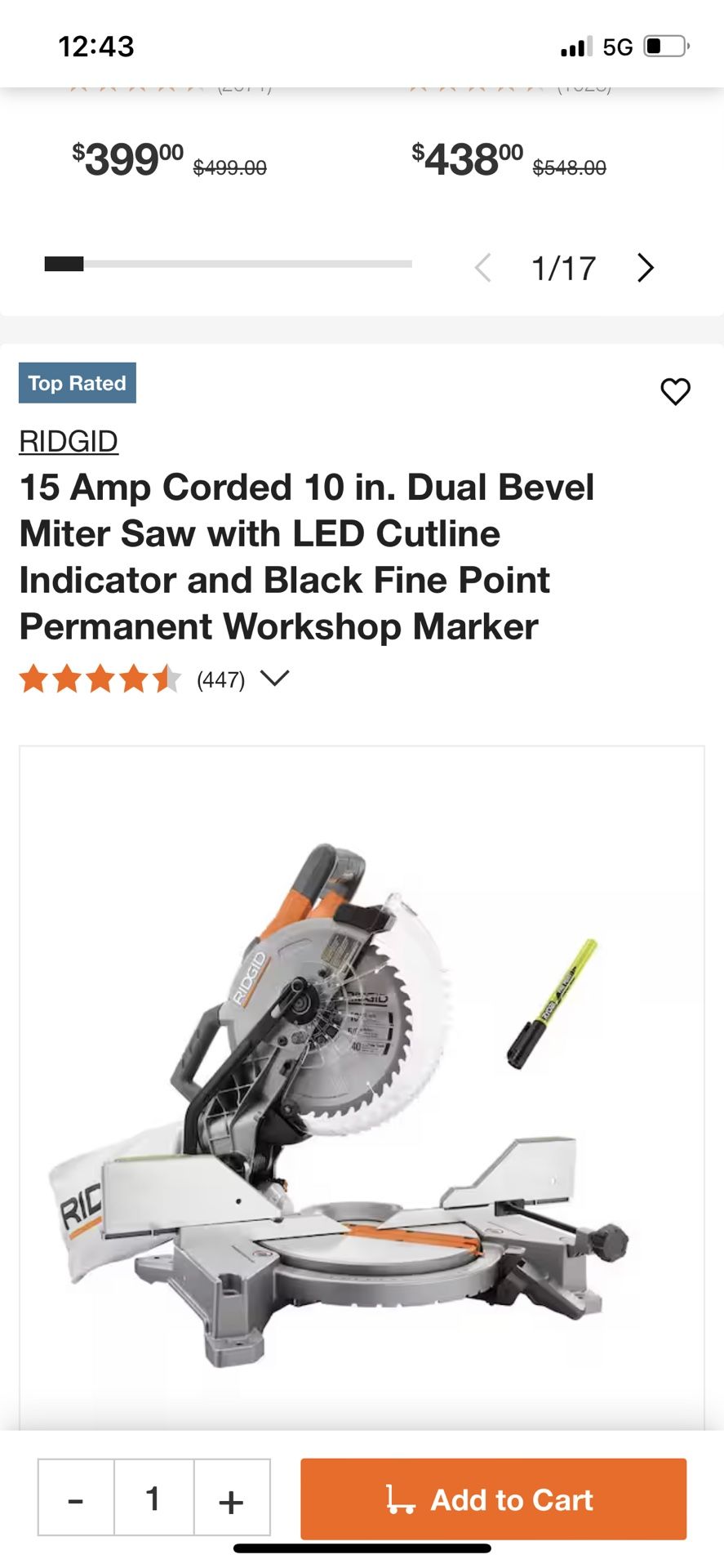 Ridged Miter Saw