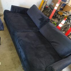Blue Velvet Couch Unbranded 