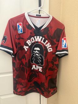 BAPE A “Bathing” Bowling Ape Red Camo Jersey