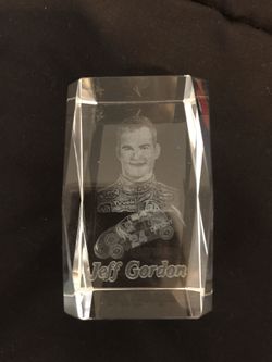 Jeff Gordon hologram paperweight