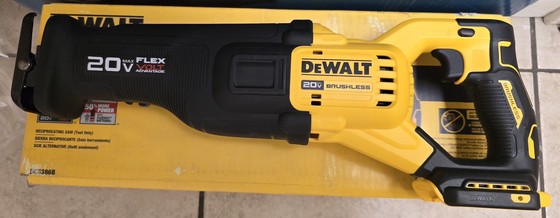 Dewalt 20v Flexvolt Advange Cordless Brushless Reciprocating Saw (Tool-Only)