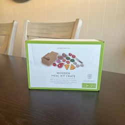 Pottery Barn Kids Wooden Meal Kit Crate Play Set