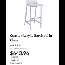 2 Acrylic Bar Stools 