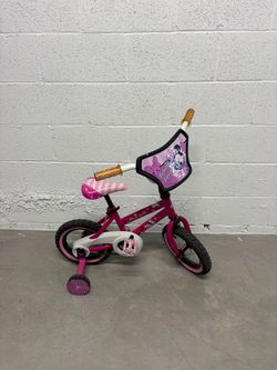 Huffy 12" Disney Minnie Mouse Kids' Bike, Fits Riders 37"-42”, Pink, Youth, Girl's 2-4 years old