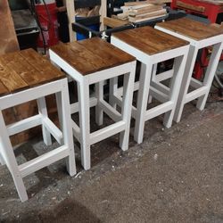 28 Inch Golden Oak Stain Top Bar Stools