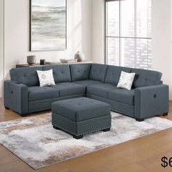 Sectional Sofa With Ottoman