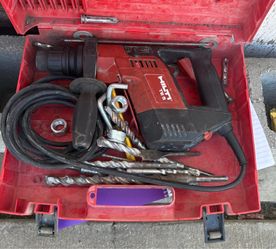 Hilti TE 5 SDS Rotary Hammer Drill w/Case & Bits-Tested Working