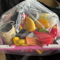 Basket of kitchen Toys