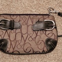 NY&C brown wristlet coin purse