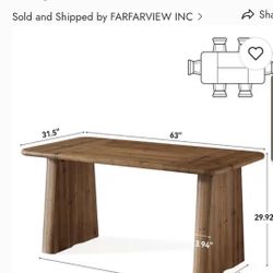 New Solid Wood Farmhouse Dinning Table 