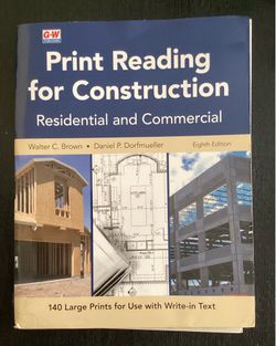 Print Reading for Construction: Residential and Commercial Paperback Brand New in perfect condition as shown on actual pictures.