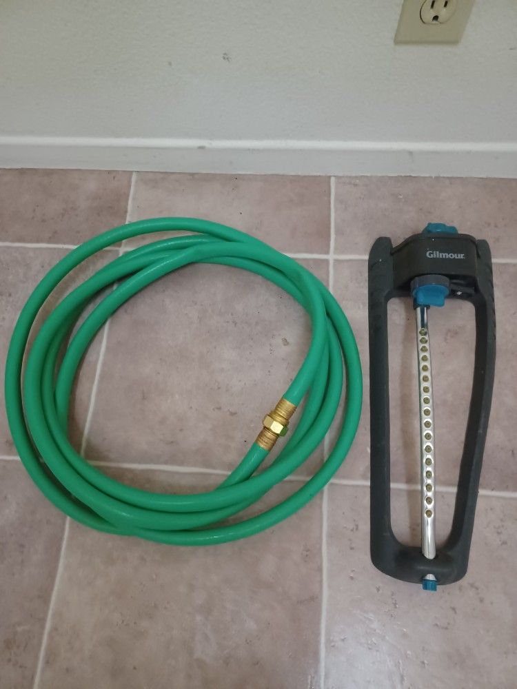 Gilmour Sprinkler with 15' Garden Hose