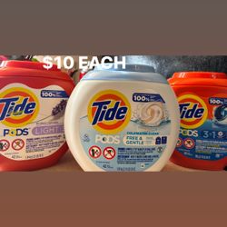 TIDE PODS 25/42 CT $10 EACH CASH ONLY PICKUP ONLY 