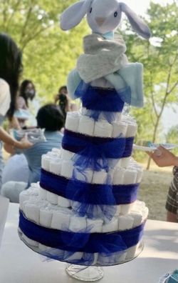 Diaper cake and mom to be sash set (without the bunny)