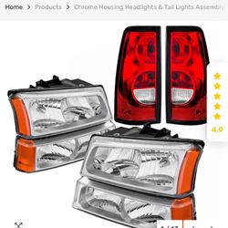 Chevy Silverado Front And Back Head Lights 