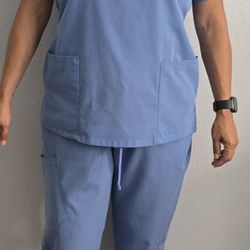Mandala scrubs (set) Color- Ceil blue $30