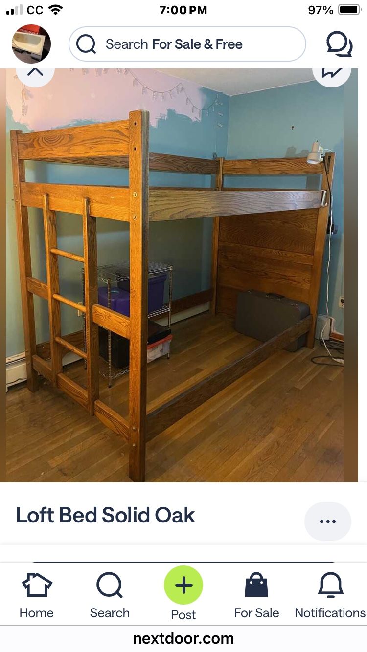 Loft bed SOLID OAK — BRO
