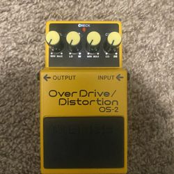 BOSS OS-2 Overdrive Distortion Pedal Guitar Bass Nice Exterior *NOT FUNCTIONING* 