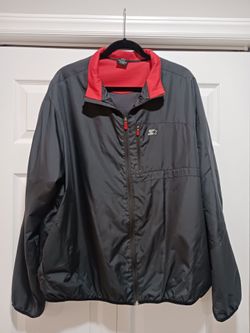 Starter Windbreaker Jacket Gray and Red