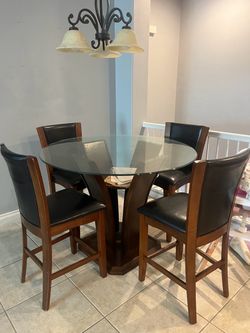 Glass table & chairs