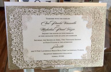 $6 ea . Lasercut Invitations