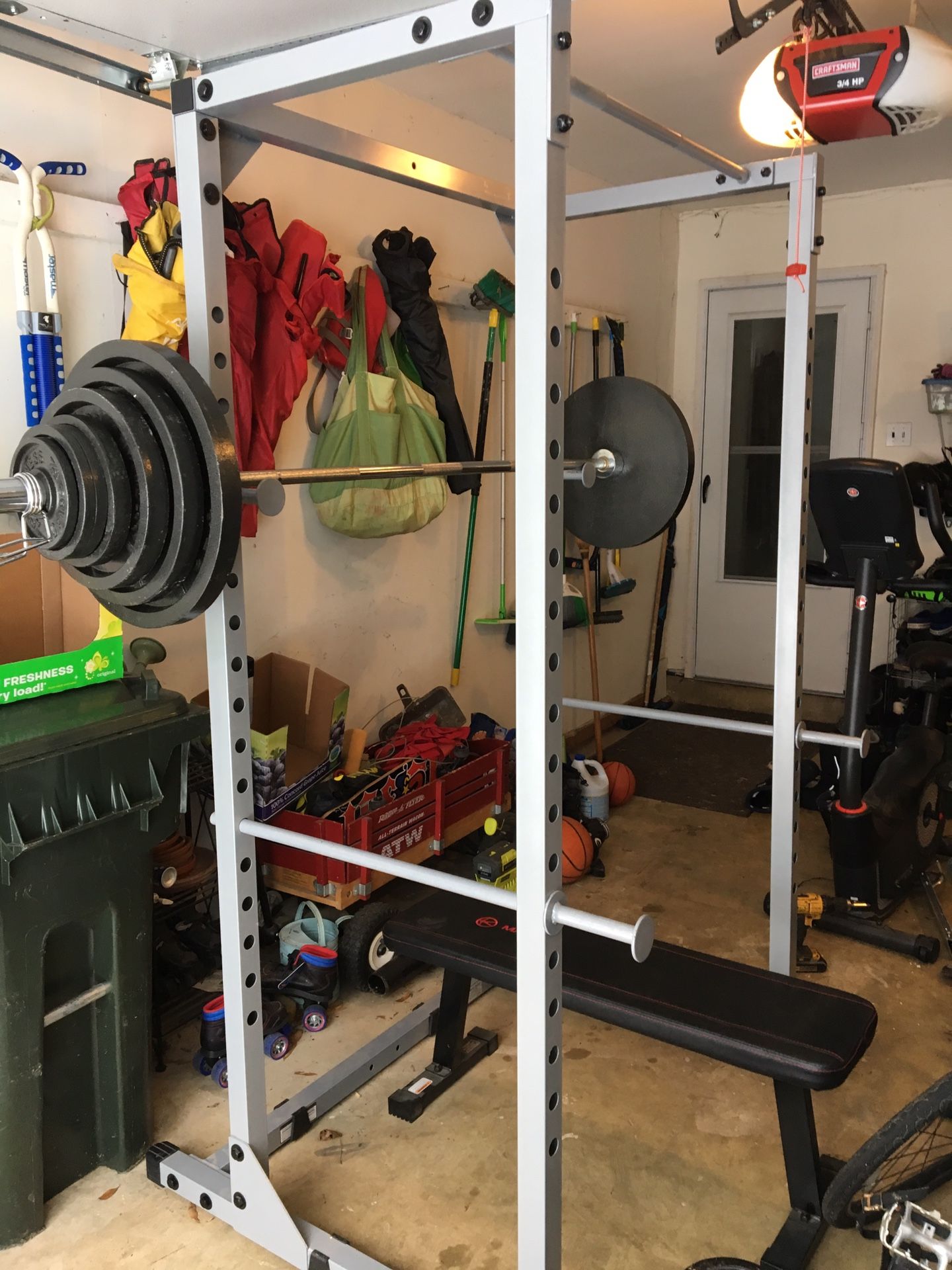 Squat rack and Olympic weight set