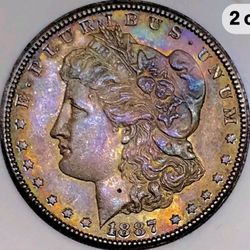 1887 S Morgann silver dollar