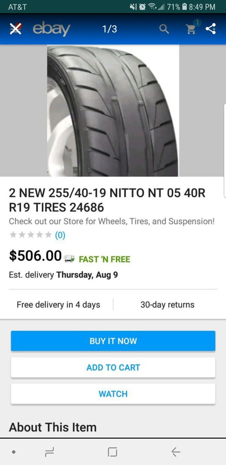 Nitto NT05R 255/40/19