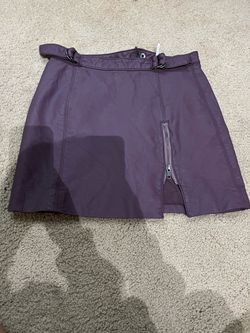 Leather skirt purple