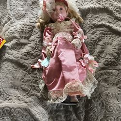 Porcelain Doll By Julie 18” Tall