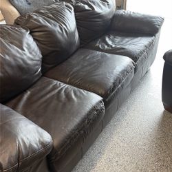 Leather Sofa And Armchair