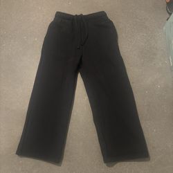 All black uncuffed sweats